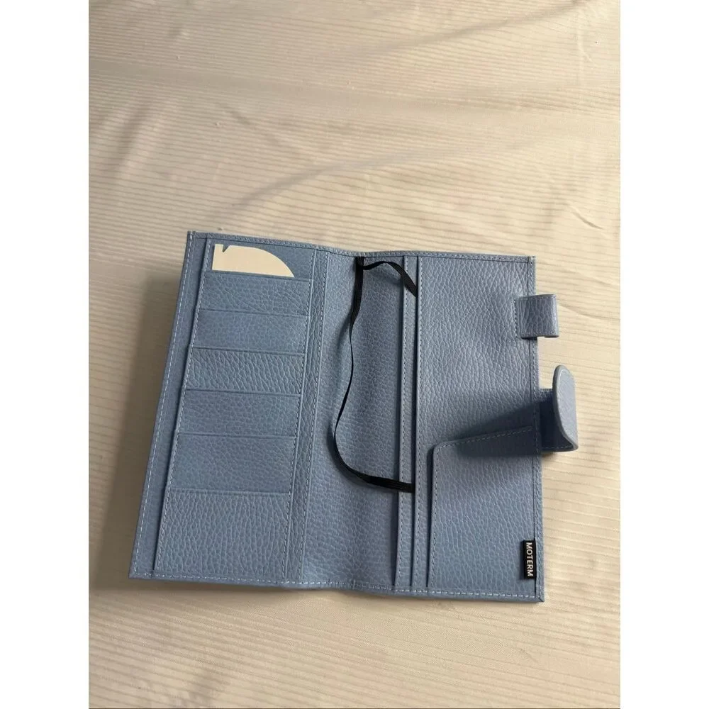 Moterm Original Planner Cover Blue Pebbled Leather